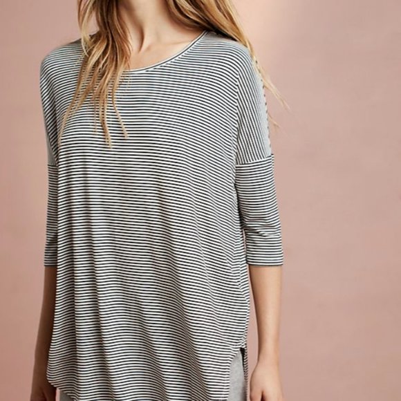 Anthropology FLOREA Oversize Striped Tunic Size M - Picture 1 of 6
